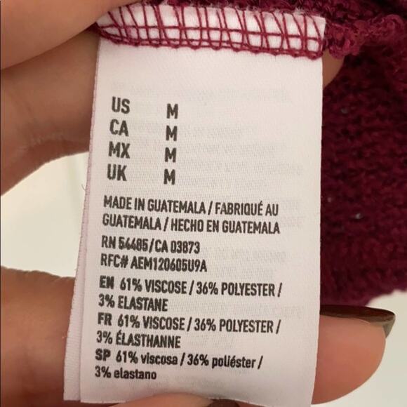 American Eagle Wine Color Sweater - Picture 5 of 6
